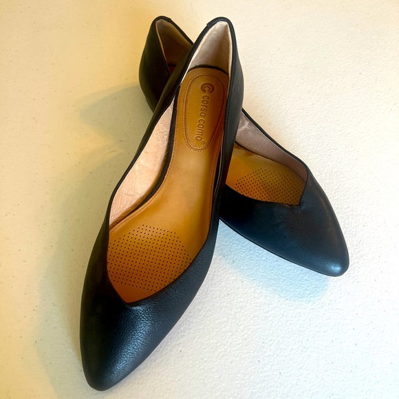 Corso Como Midnight Black Leather Loafers - Picture 1 of 3
